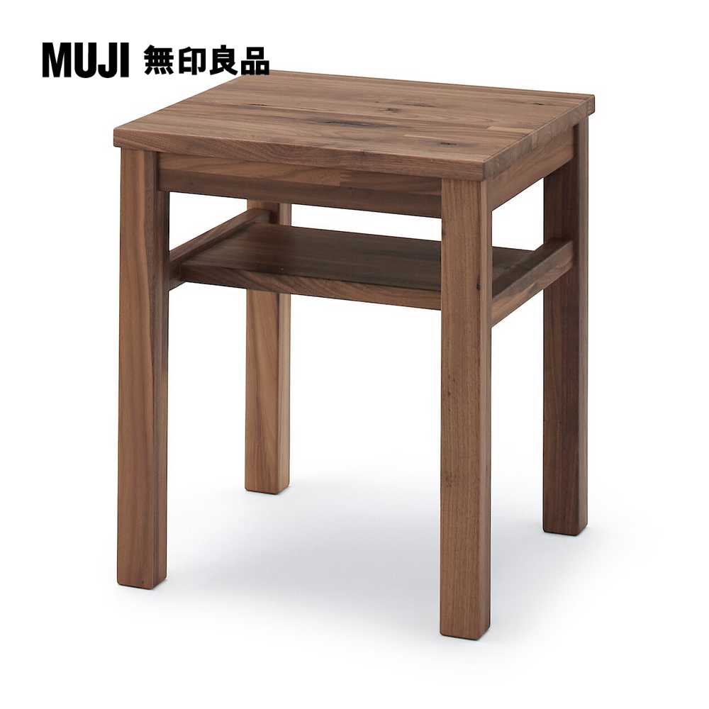 MUJI 無印良品 節眼木製桌邊凳/板座/胡桃木(大型家具配送)