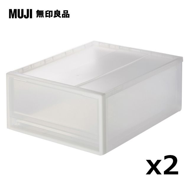 MUJI 無印良品 PP收納盒/小/3A/2入