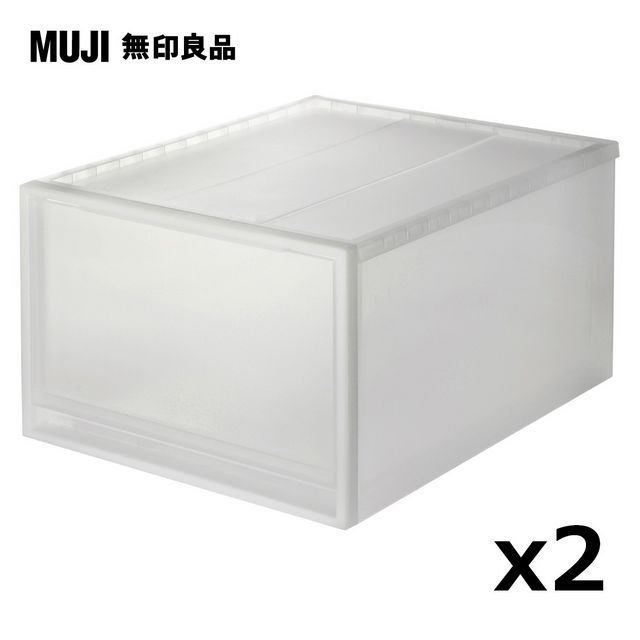 MUJI 無印良品 PP櫥箱/深/2入