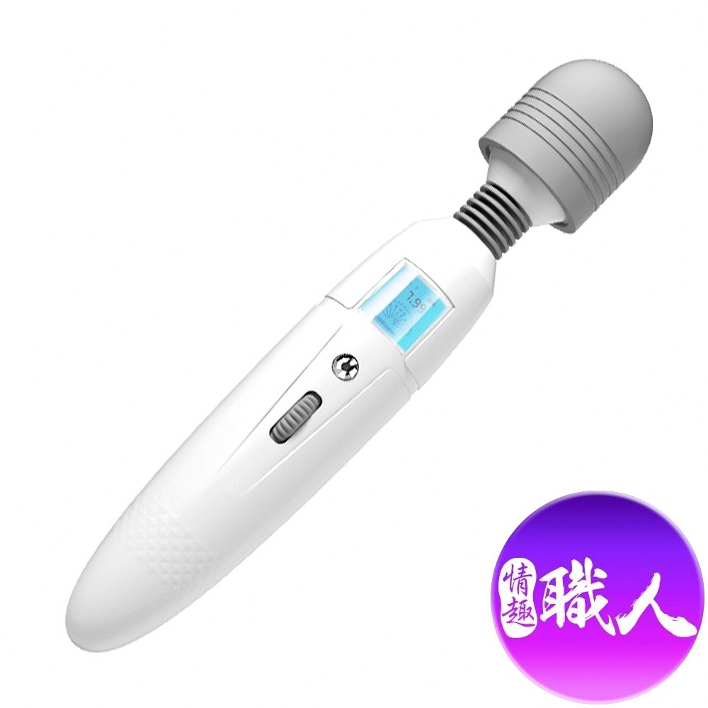【情趣職人】瞬潮旋轉AV棒液晶顯示加溫按摩棒-灰
