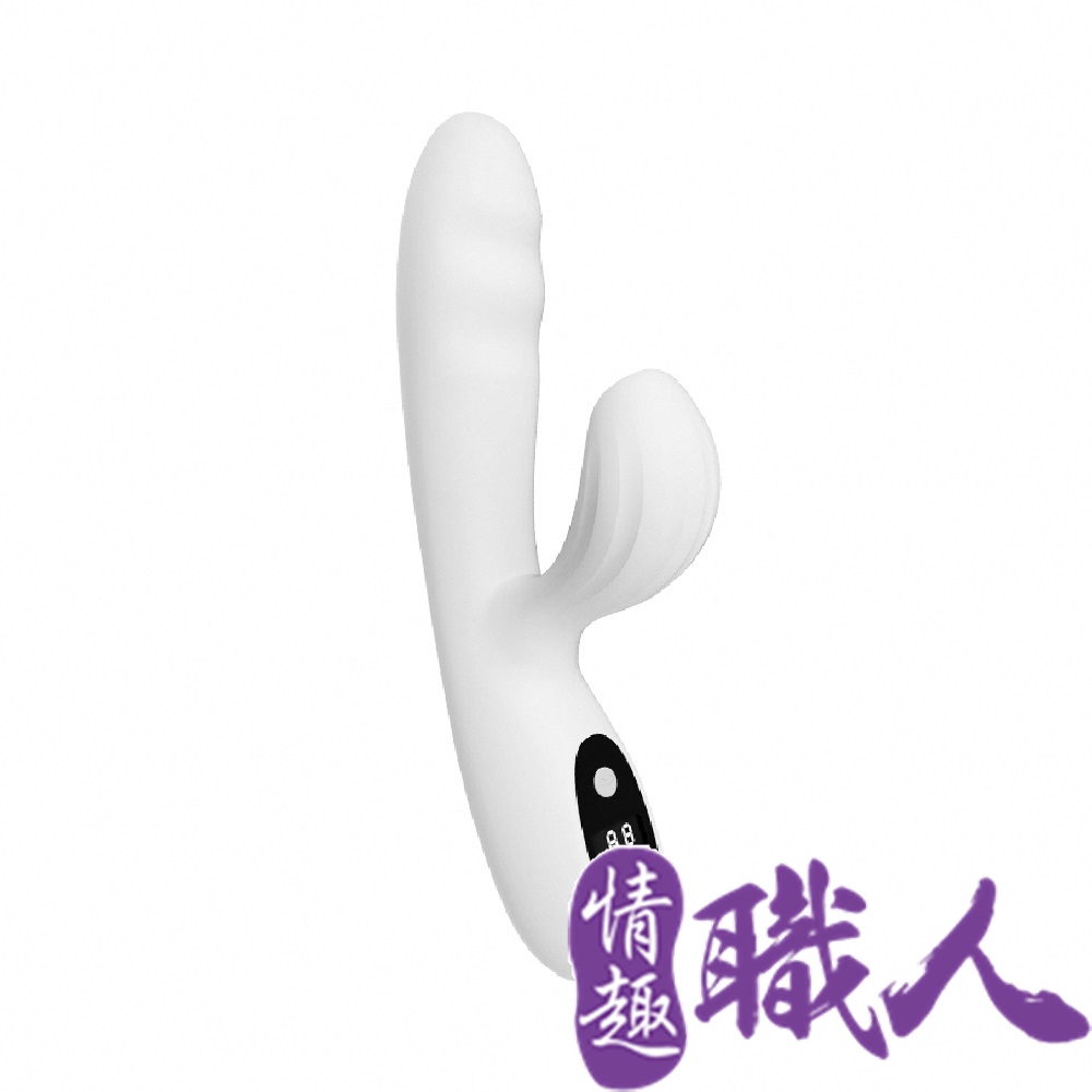 Sex Toys 【情趣職人】小軟萌 3代伸縮吸吮液晶按摩棒棉花白  情趣用品.情趣職人.自慰棒（其他規格）
