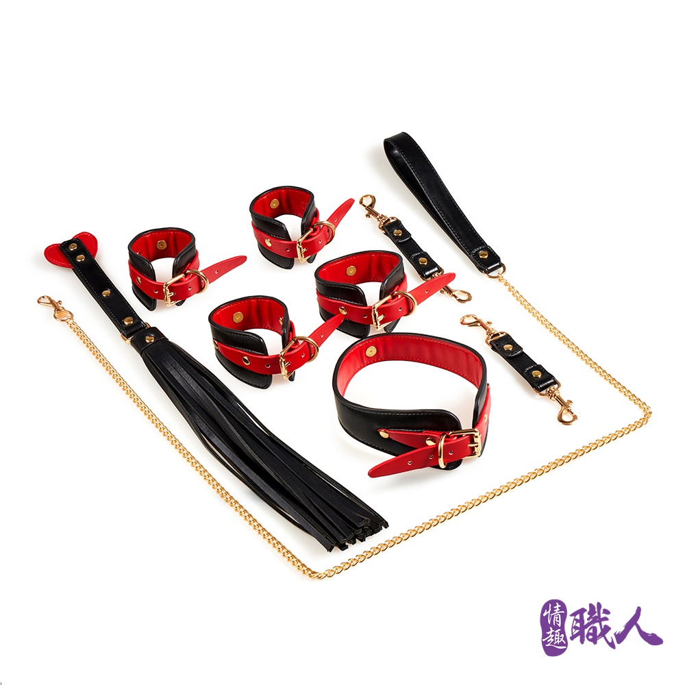 【情趣職人】典雅愛心 皮革SM情趣遊戲5件組