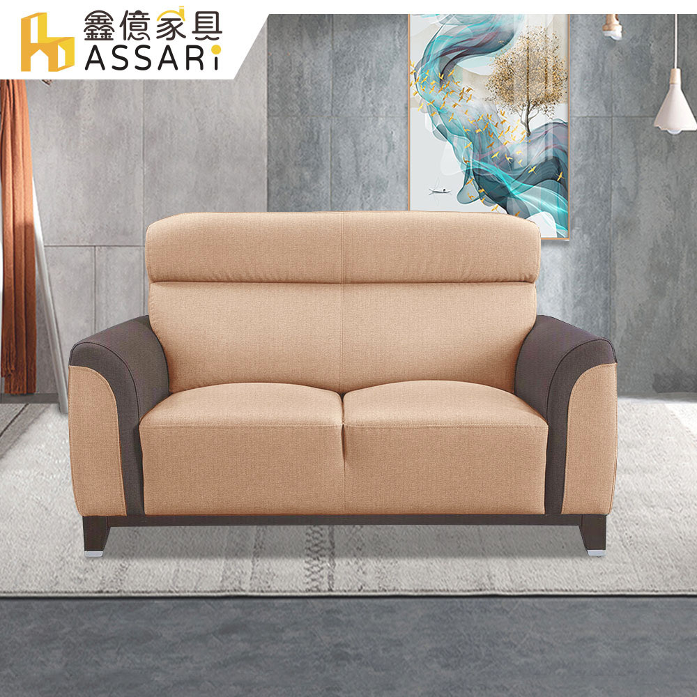 ASSARI -善太郎雙人座耐磨貓抓皮沙發