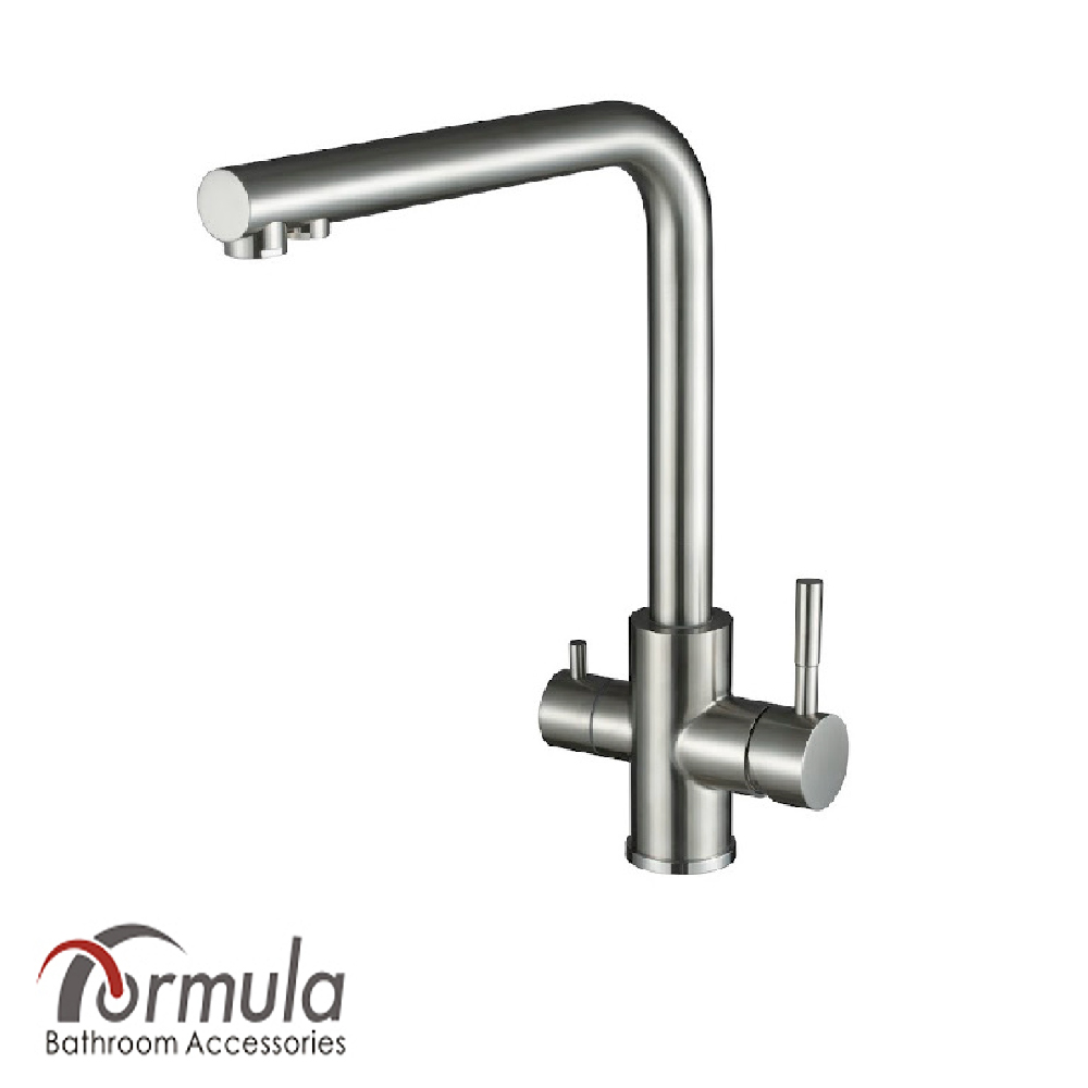 【Formula】北歐簡約 不鏽鋼 雙把手 冷熱 / RO淨水 廚房龍頭 《不含安裝》