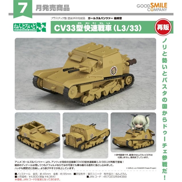 預購27年7月 GSC 黏土人配件系列 CV33型快速戰車(L3/33) 1108