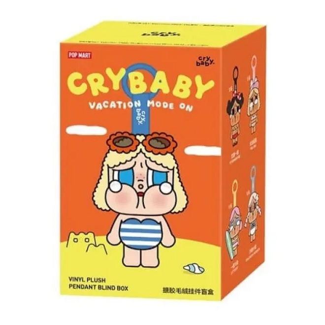 POPMART 泡泡瑪特 CRYBABY VACATION MODE ON 系列 搪膠毛絨掛件盲盒(隨機單盒)