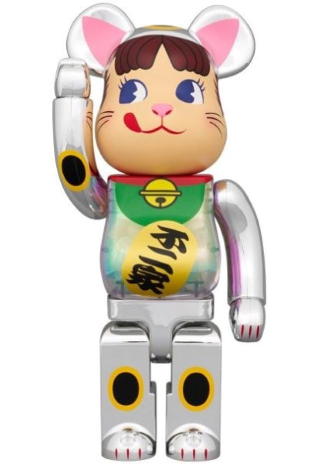 BE@RBRICK 招財貓電鍍銀蓄光不二家奶妹100％ & 400％ - PChome 24h購物