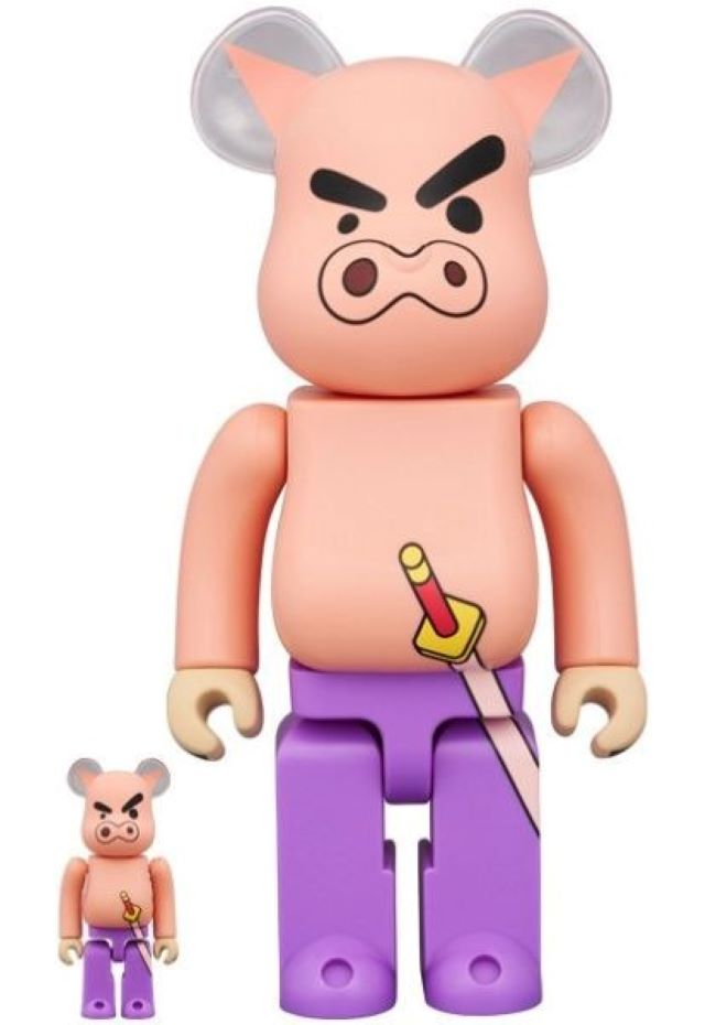 BE@RBRICK 蠟筆小新 肥都督左衛門 100% & 400%