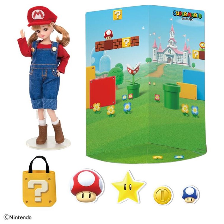 TAKARA TOMY 超級瑪利歐 MARIO 莉卡 LICCA 莉卡娃娃 LD-33