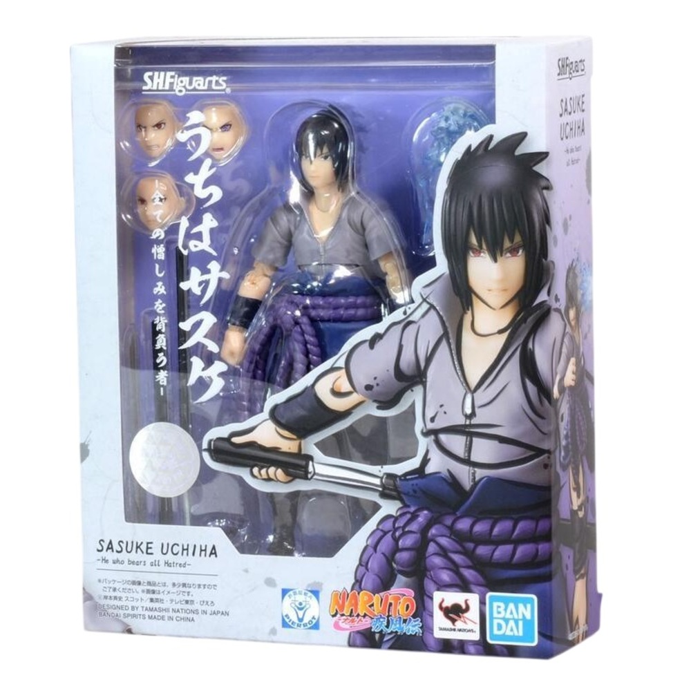 BANDAI 萬代 SHF 火影忍者 宇智波佐助-背負所有仇恨之人 可動公仔