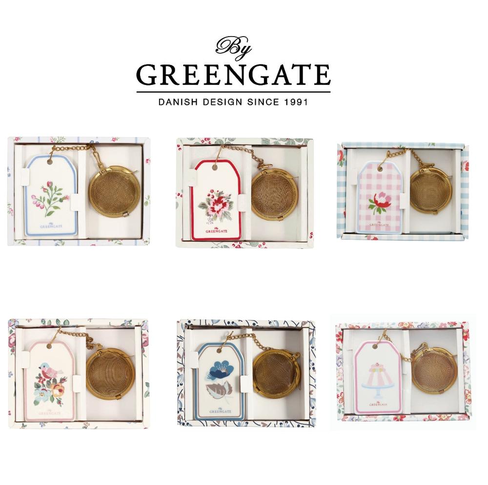 WUZ 屋子 丹麥GreenGate 附鍊沖茶器 多款花樣