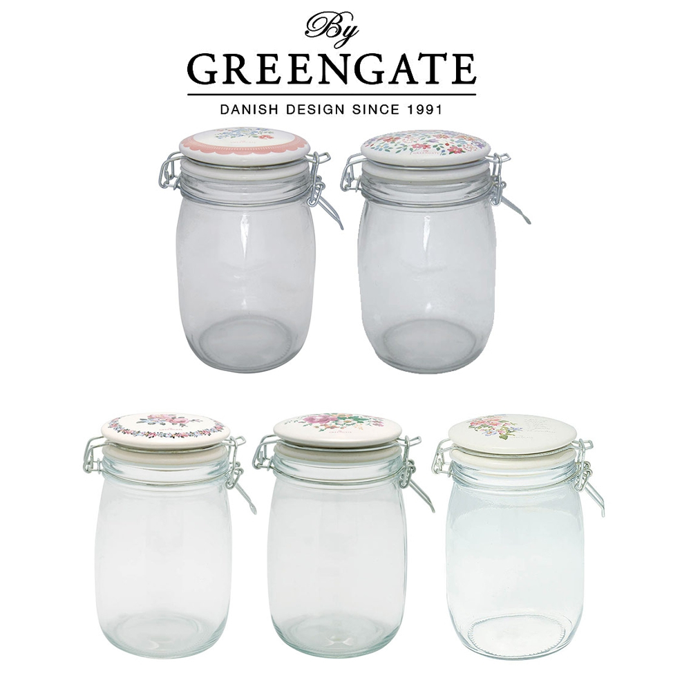 WUZ 屋子 丹麥GreenGate 玻璃儲物罐1L 多款花樣