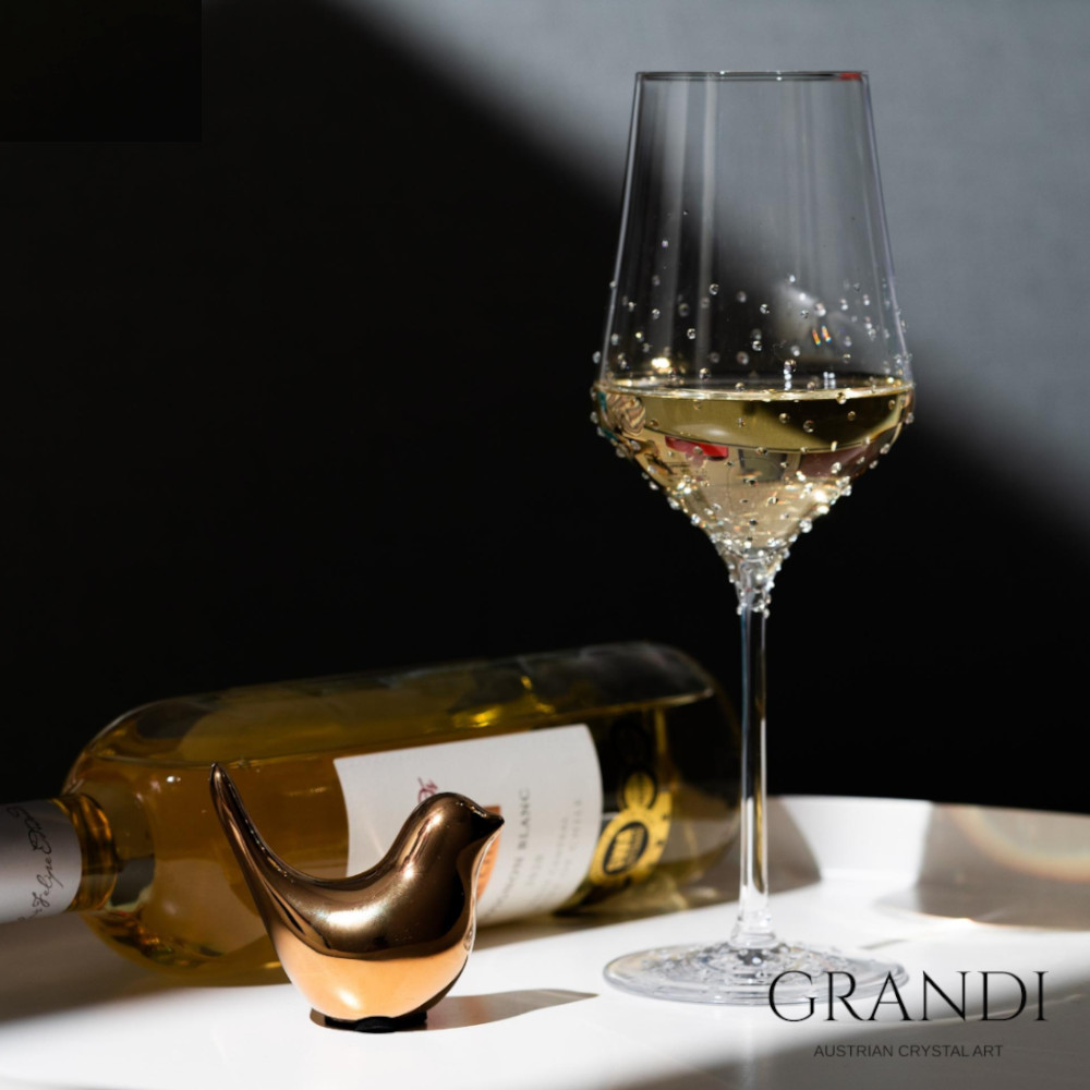 【GRANDI】極光380會呼吸的白酒杯/水鑽白酒杯380ml-1入
