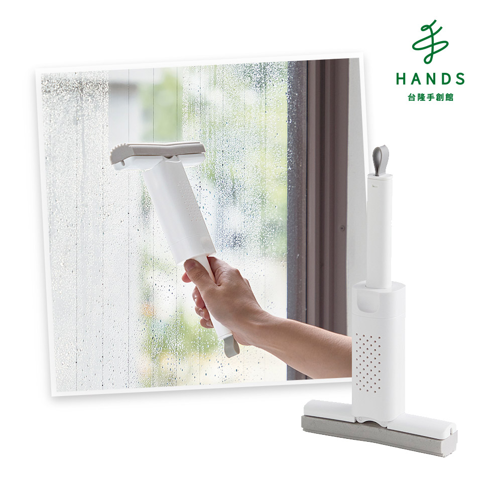 HANDS 台隆手創館 日本iizyy 超便利擠水海綿拖把刮水器(玻璃刷)