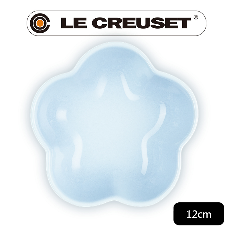 LE CREUSET -瓷器花型盤12cm (小) (淡海岸藍-無盒)