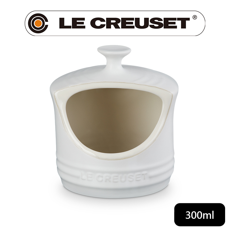 LE CREUSET -瓷器鹽罐300ml (棉花白-無盒)