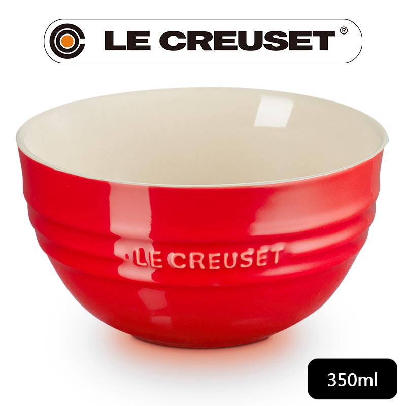 LE CREUSET 瓷器韓式飯碗350ml (胭脂紅-無盒)