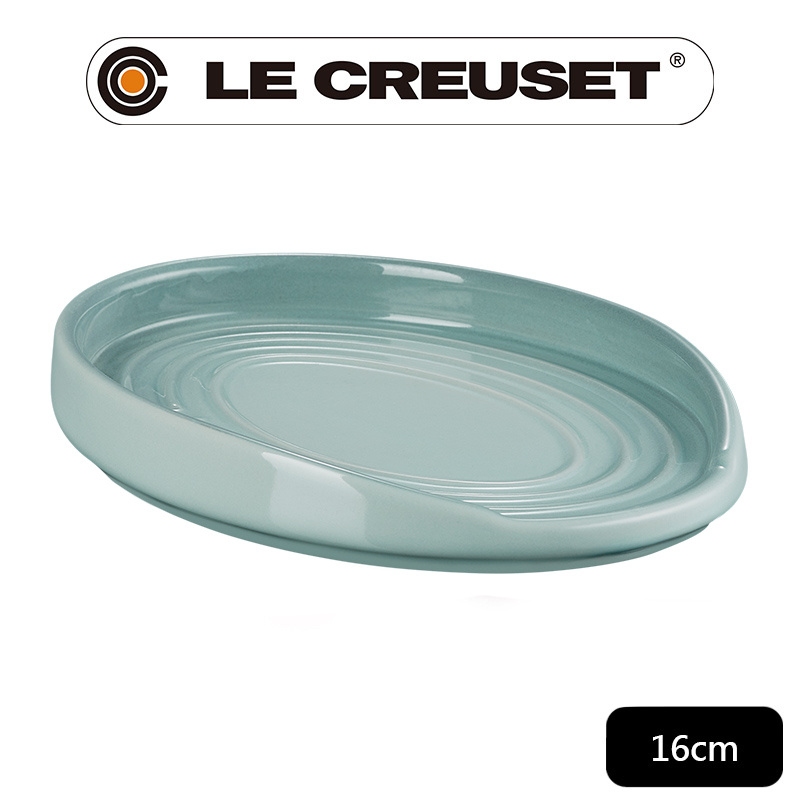 LE CREUSET -瓷器橢圓鏟座盤 (海洋之花-無盒)