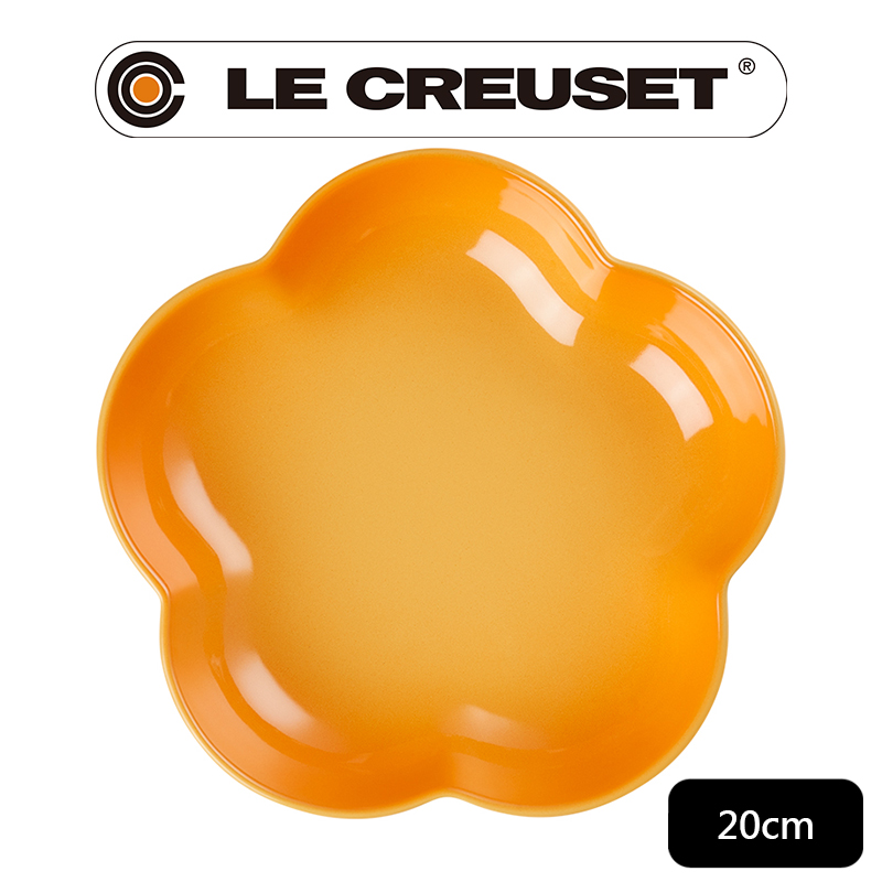 LE CREUSET -瓷器花型盤(中)-初花
