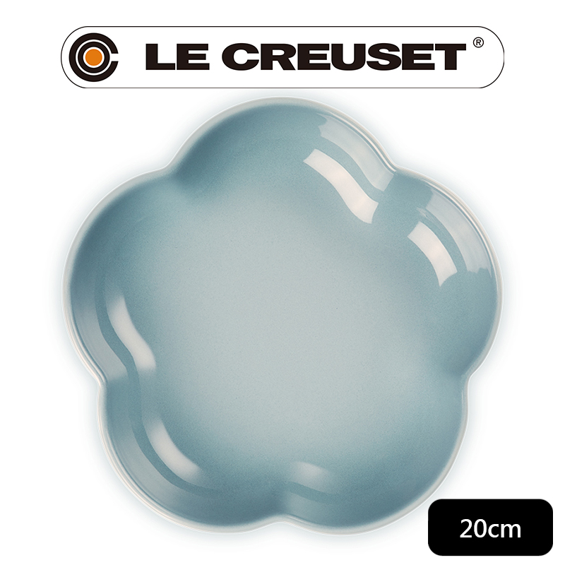 LE CREUSET -瓷器花型盤(中)-海洋之花-無盒