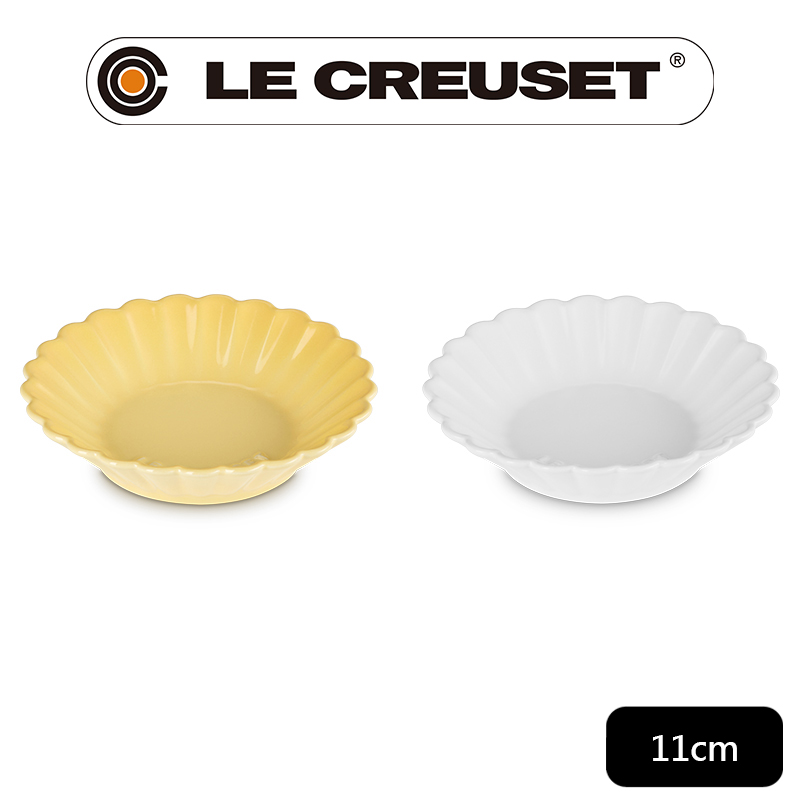 LE CREUSET -瓷器雛菊花瓣盤11cm 2入組 (棉花白/洋甘菊)