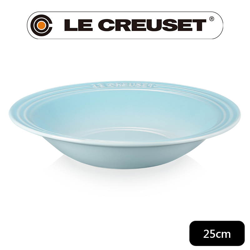 LE CREUSET -瓷器東京款義麵盤25cm(水漾藍-無盒)