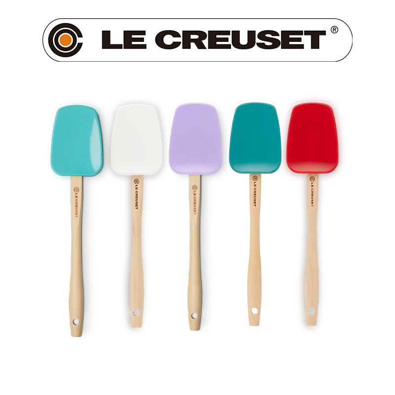 LE CREUSET -耐熱矽膠B鏟杓 (加勒比海/櫻桃紅/淡粉紫/雪花白/薄荷綠 5色選1)