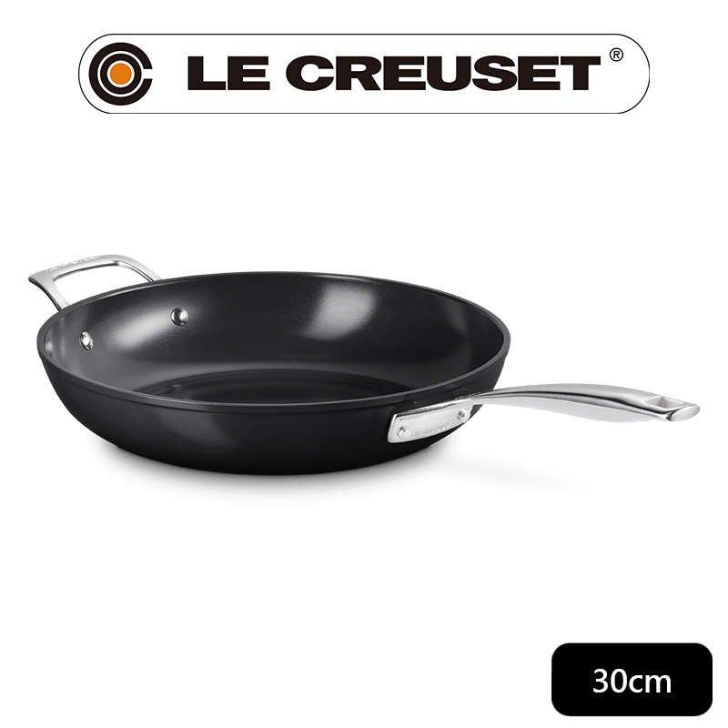 LE CREUSET -Essential陶瓷不沾系列單柄單耳煎鍋 30cm