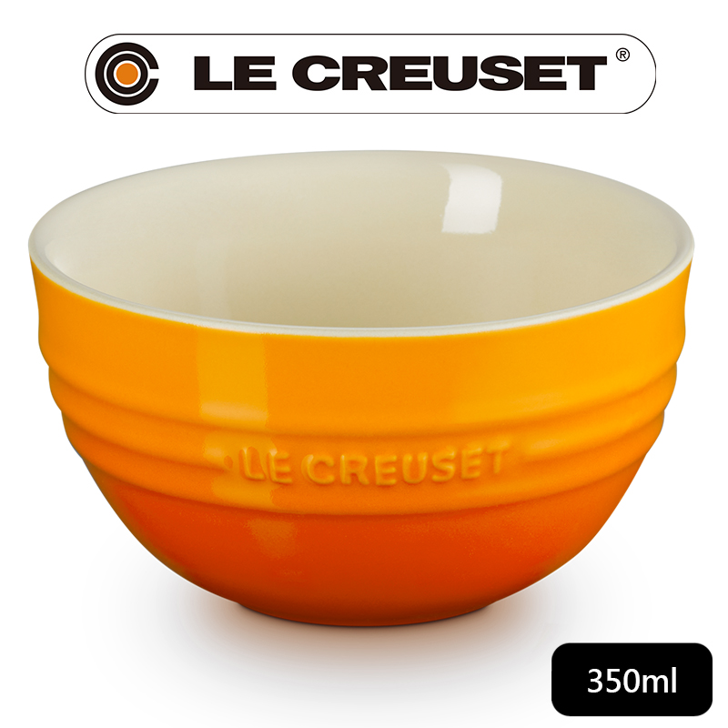 LE CREUSET -瓷器韓式飯碗350ml (南瓜橘-無盒)
