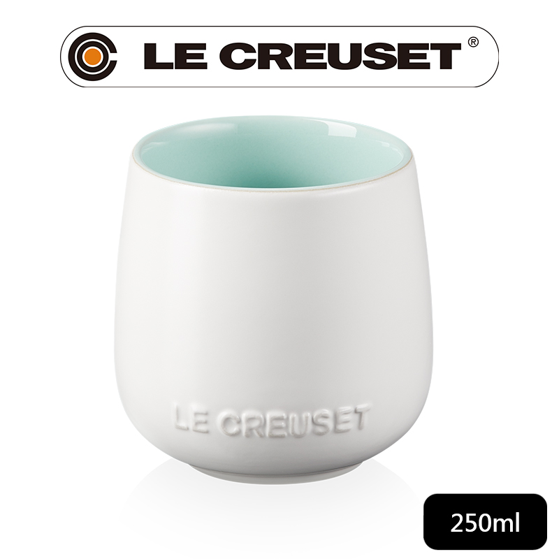 LE CREUSET -瓷器花蕾系列馬克杯250ml (棉花白/甜薄荷)
