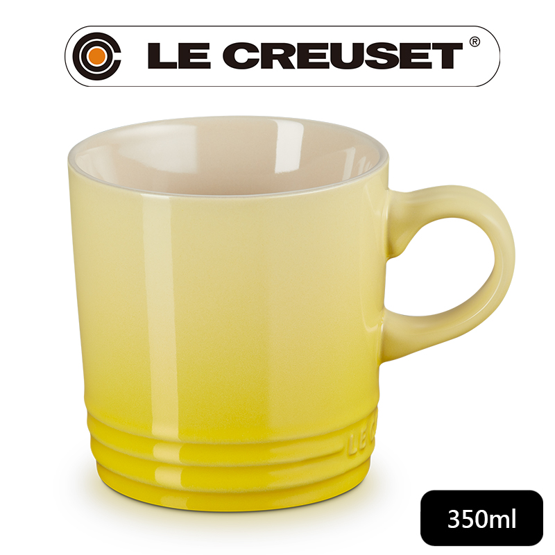 LE CREUSET -瓷器英式馬克杯 350ml (閃亮黃-無盒)