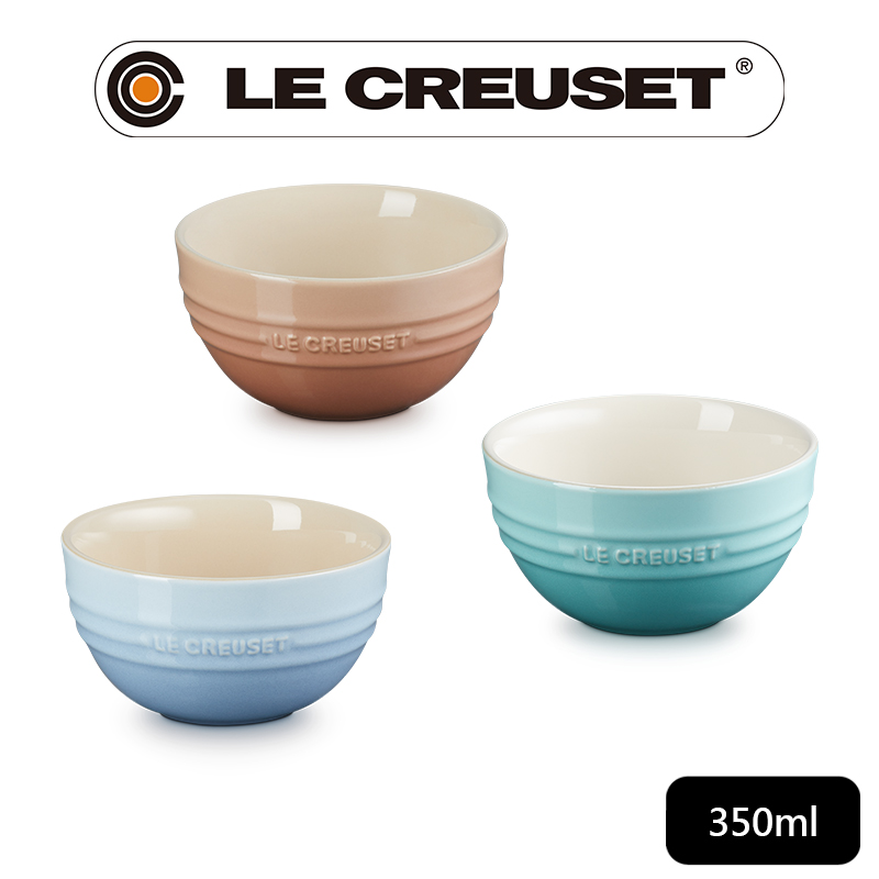 LE CREUSET -瓷器韓式飯碗350ml (卡布奇諾/悠然綠/海岸藍 3色選1)