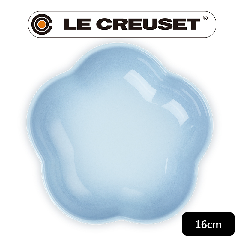LE CREUSET -瓷器花型盤 16cm (海岸藍)