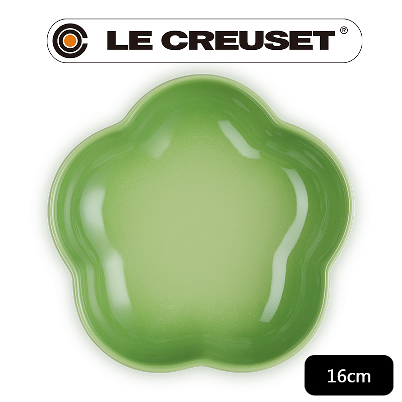 LE CREUSET -瓷器花型盤 16cm (棕櫚綠)