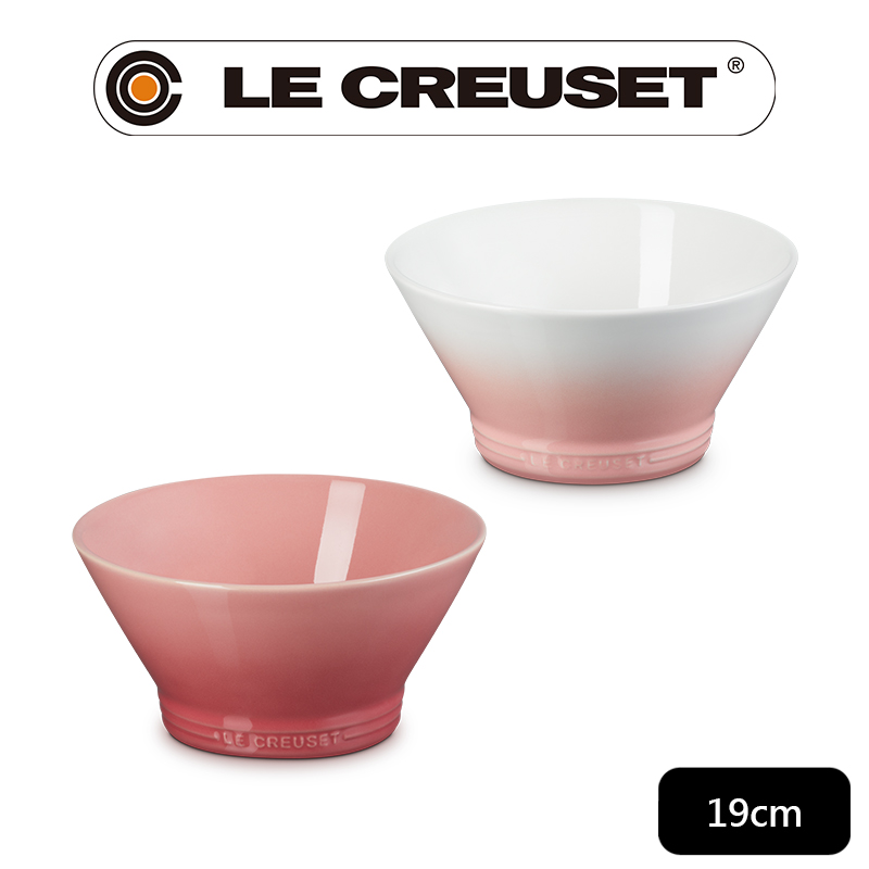 LE CREUSET -新采和風系列瓷器麵碗19cm (薔薇粉/淡粉紅 2色選1)