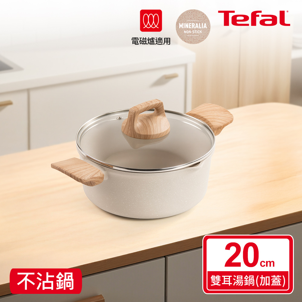 Tefal 特福 暖暖系列 20cm 不沾雙耳湯鍋(加蓋|IH適用