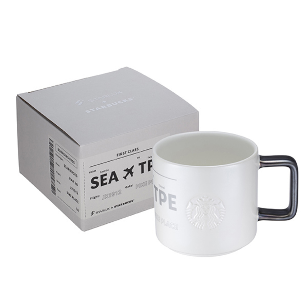 STARBUCKS 星巴克 STARLUX 白登機證馬克杯