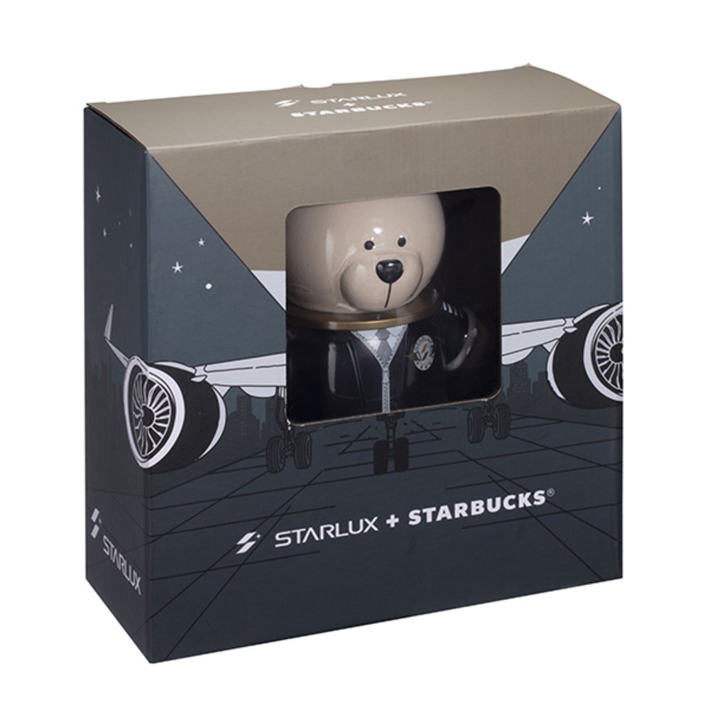 STARBUCKS 星巴克 STARLUX 機師熊造型收納筒