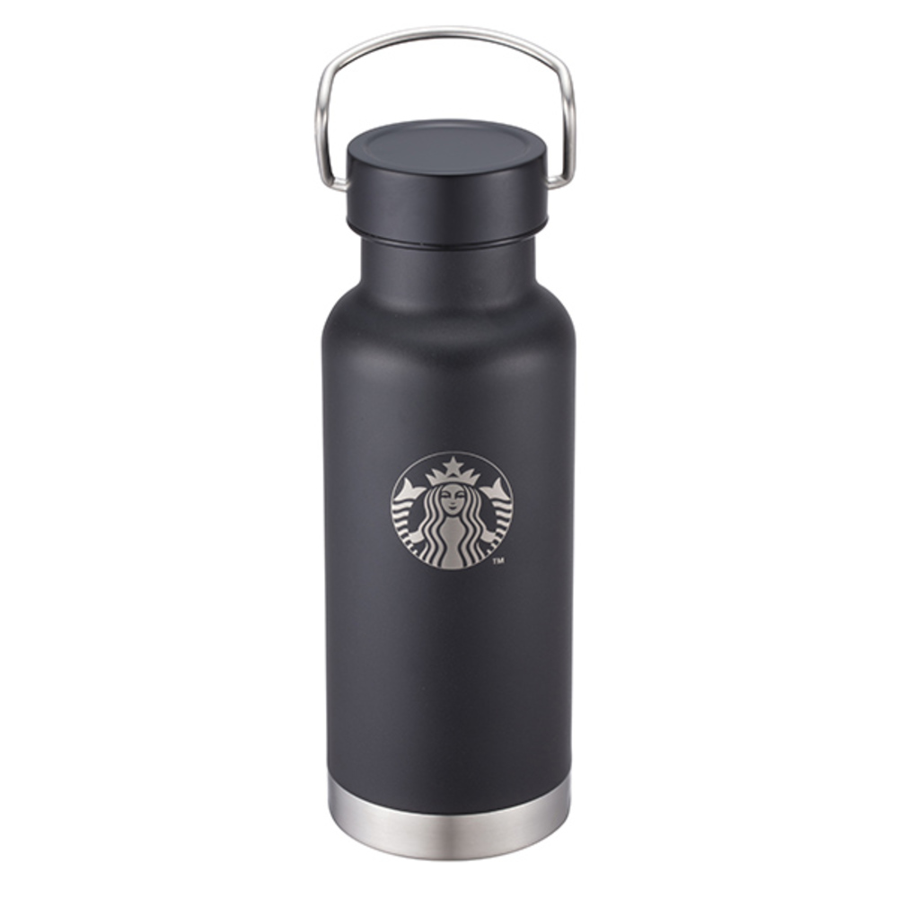 STARBUCKS 星巴克 黑雷雕女神不鏽鋼水壺