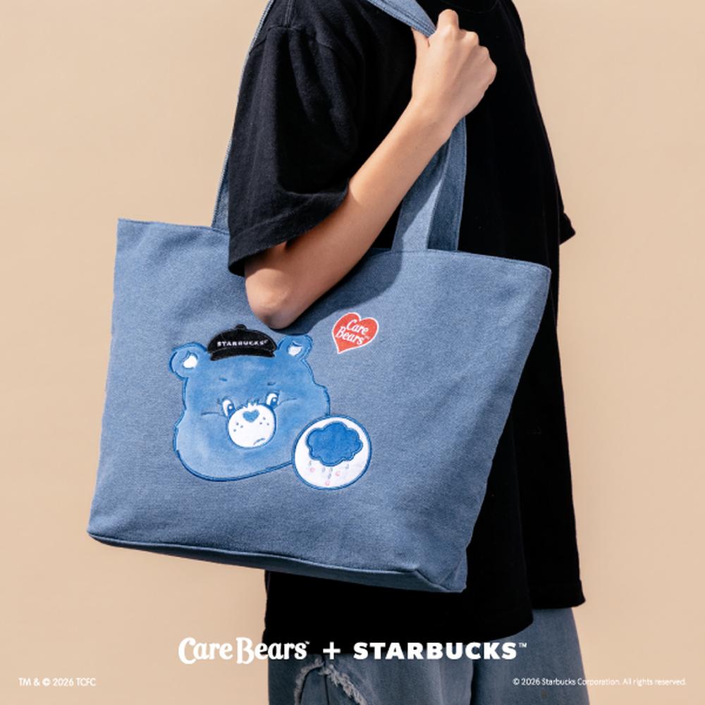 STARBUCKS 星巴克 CARE BEARS率性熊丹寧提背袋
