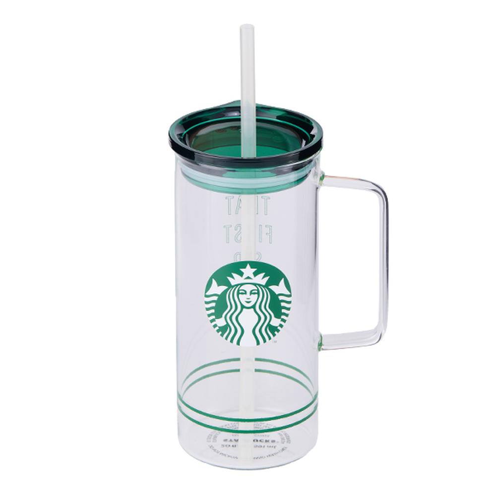 STARBUCKS 星巴克 女神把手玻璃TOGO冷水杯