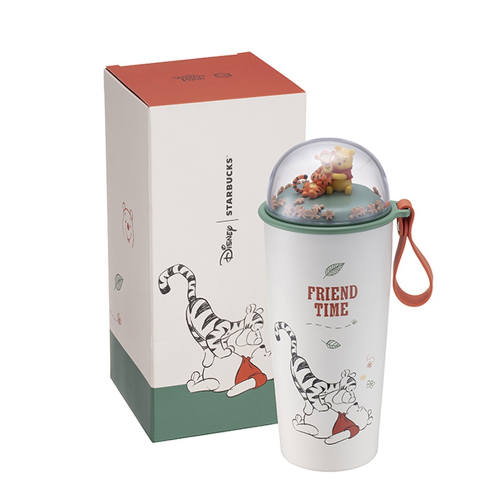 STARBUCKS 星巴克 小熊維尼造景磁鐵不鏽鋼杯