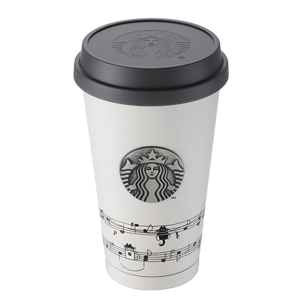 STARBUCKS 星巴克 黑貓魔法樂譜不鏽鋼杯