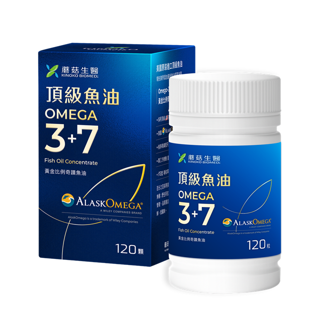 蘑菇生醫 OMEGA-3+7 頂級魚油 (120顆/瓶)