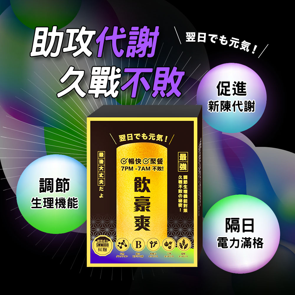 【飲豪爽】飲豪爽錠15包/盒(紅麴 枳椇子 葛根萃取物 加速代謝 B群 尾牙 春酒 派對 互乾必備)