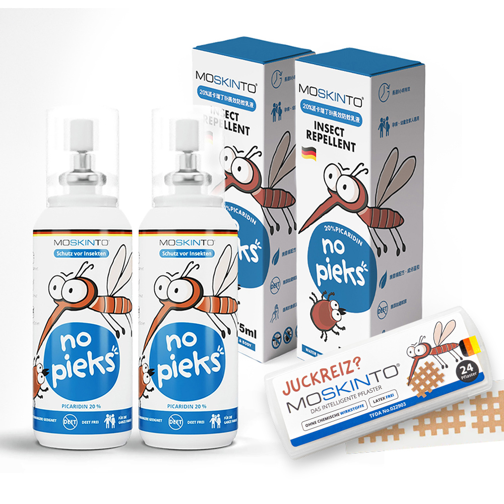 MOSKINTO 魔法格 20%長效防蚊乳液2入+魔法格醫療用貼布(75mlx2+便攜款24貼)