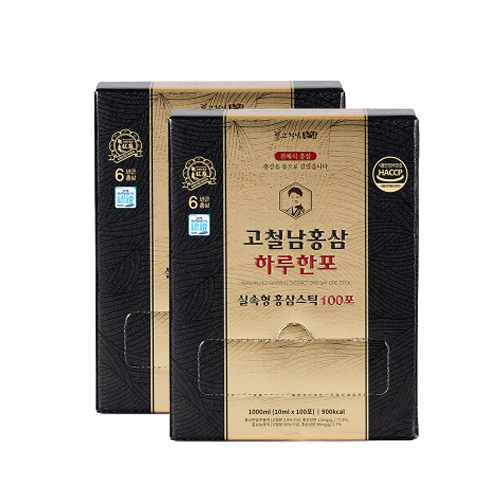 高鐵男 【2盒特惠】韓國高麗紅蔘黃金飲(100包*1盒*2盒)(10ml/包)