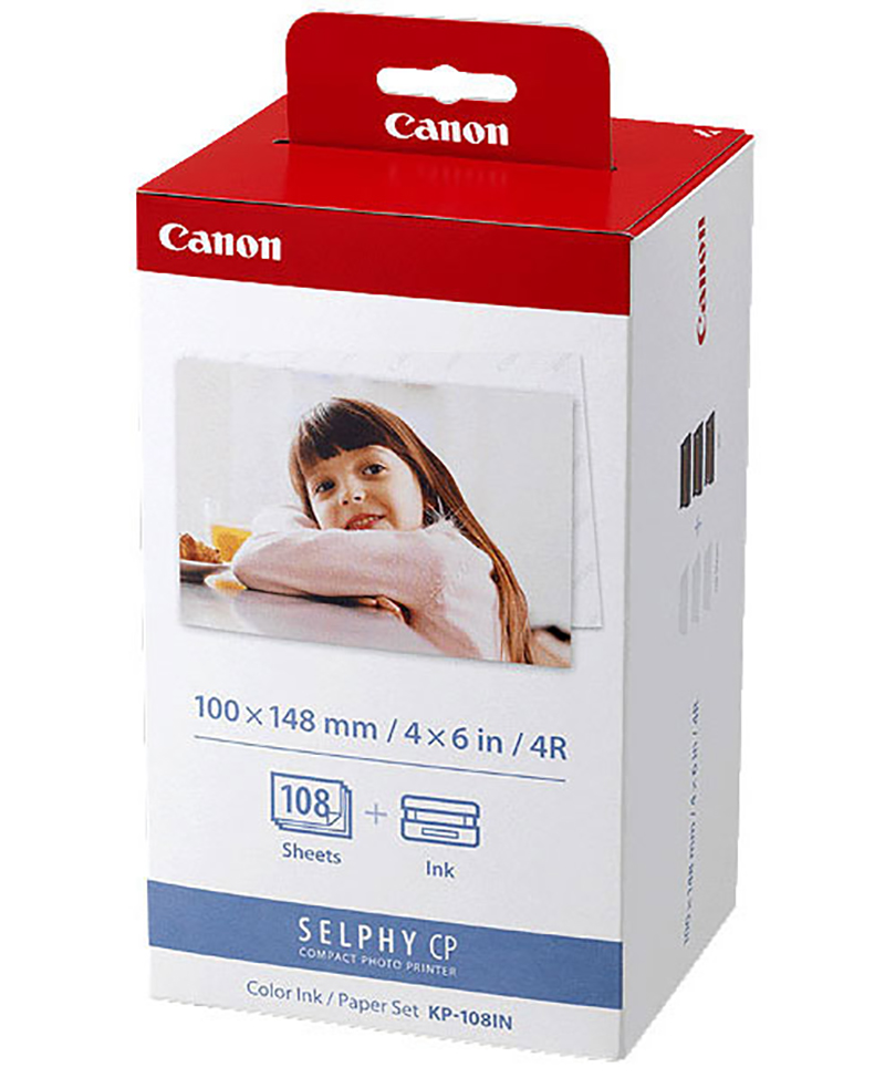 Canon 4x6相片紙含色帶108張(KP-108IN)-4入組