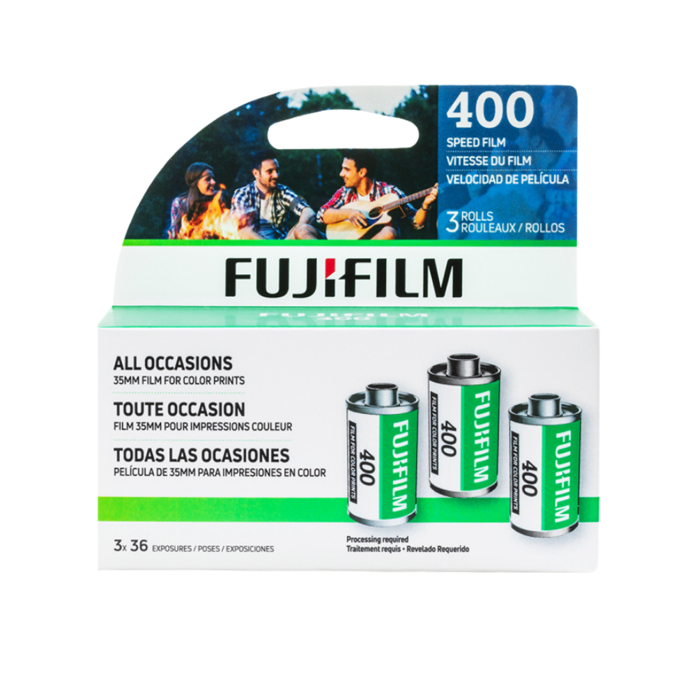 FUJIFILM 富士 相機底片-135mm /ISO 400彩色底片 36張-3入