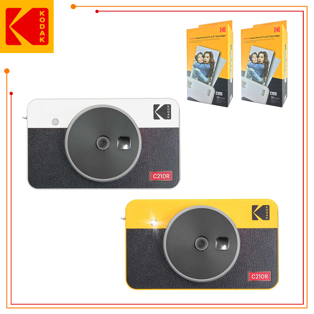KODAK Mini Shot 3 Retro 4PASS 2-in-1 Instant Digital Camera and Photo  Printer (3x3 inches) - Yahoo Shopping